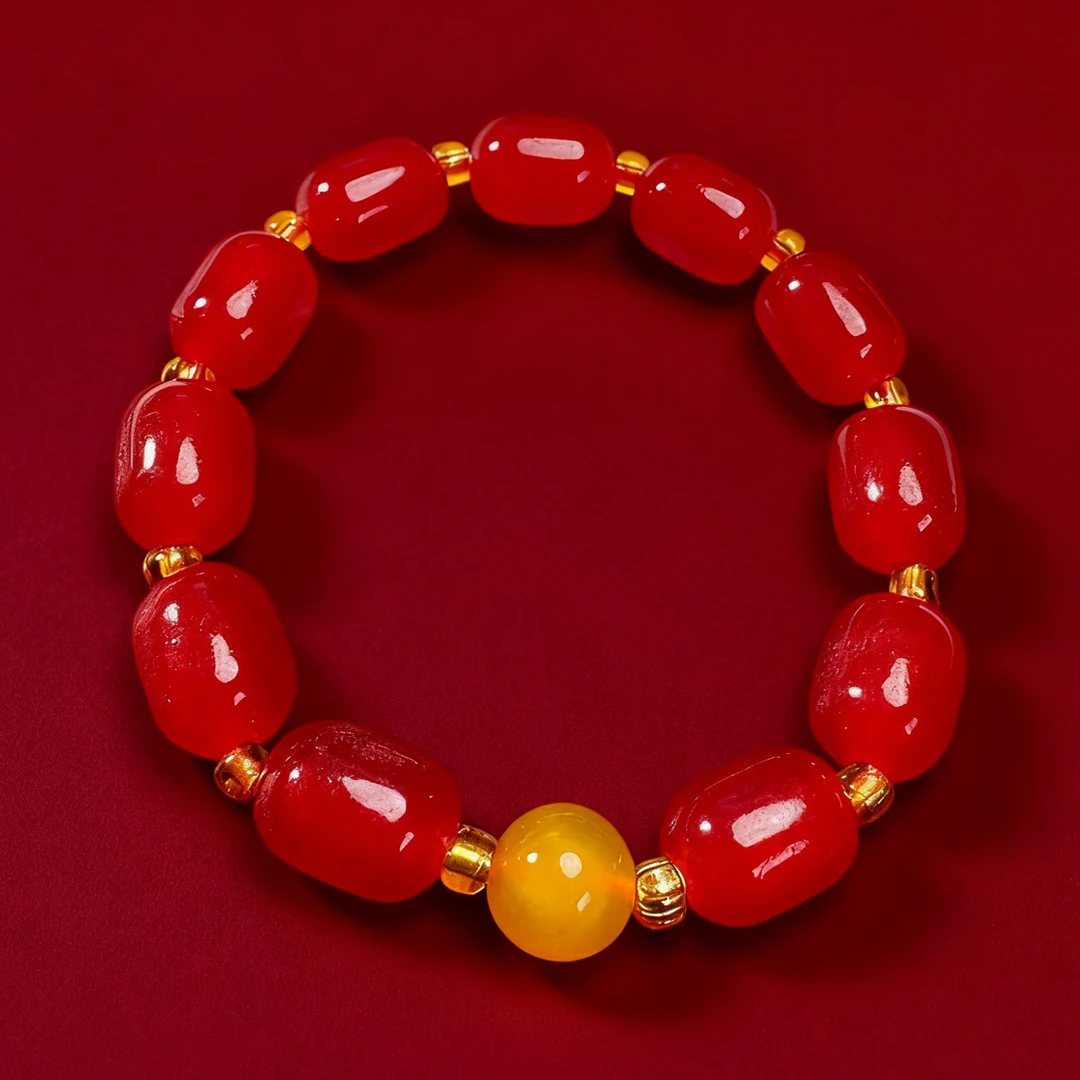 「姚琛专属」原矿牛血红枣珠手串 A90-JC-2A