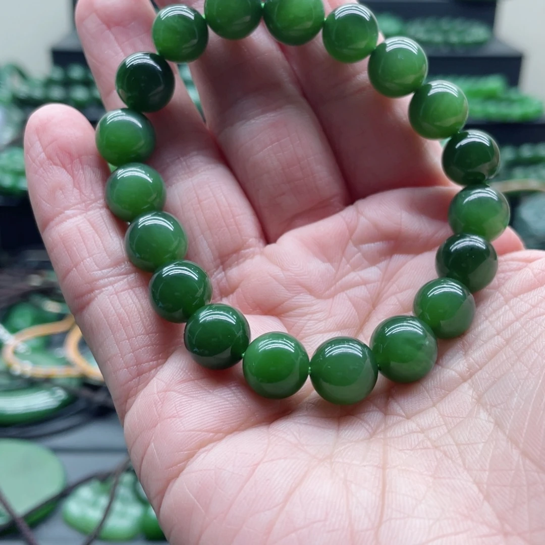 和田玉（碧玉）未镶嵌手链