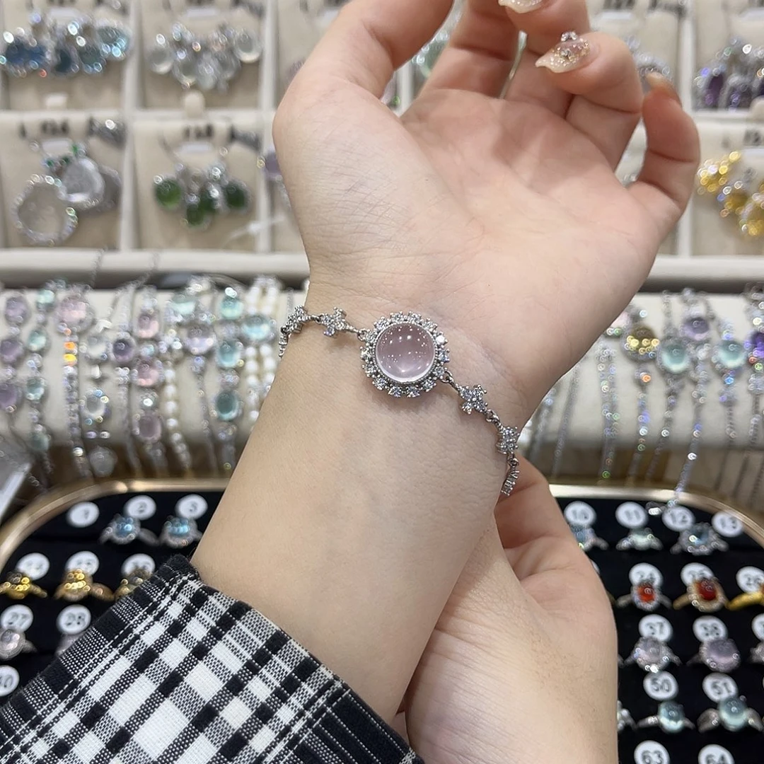 蛇纹石玉银S925镶嵌戒指