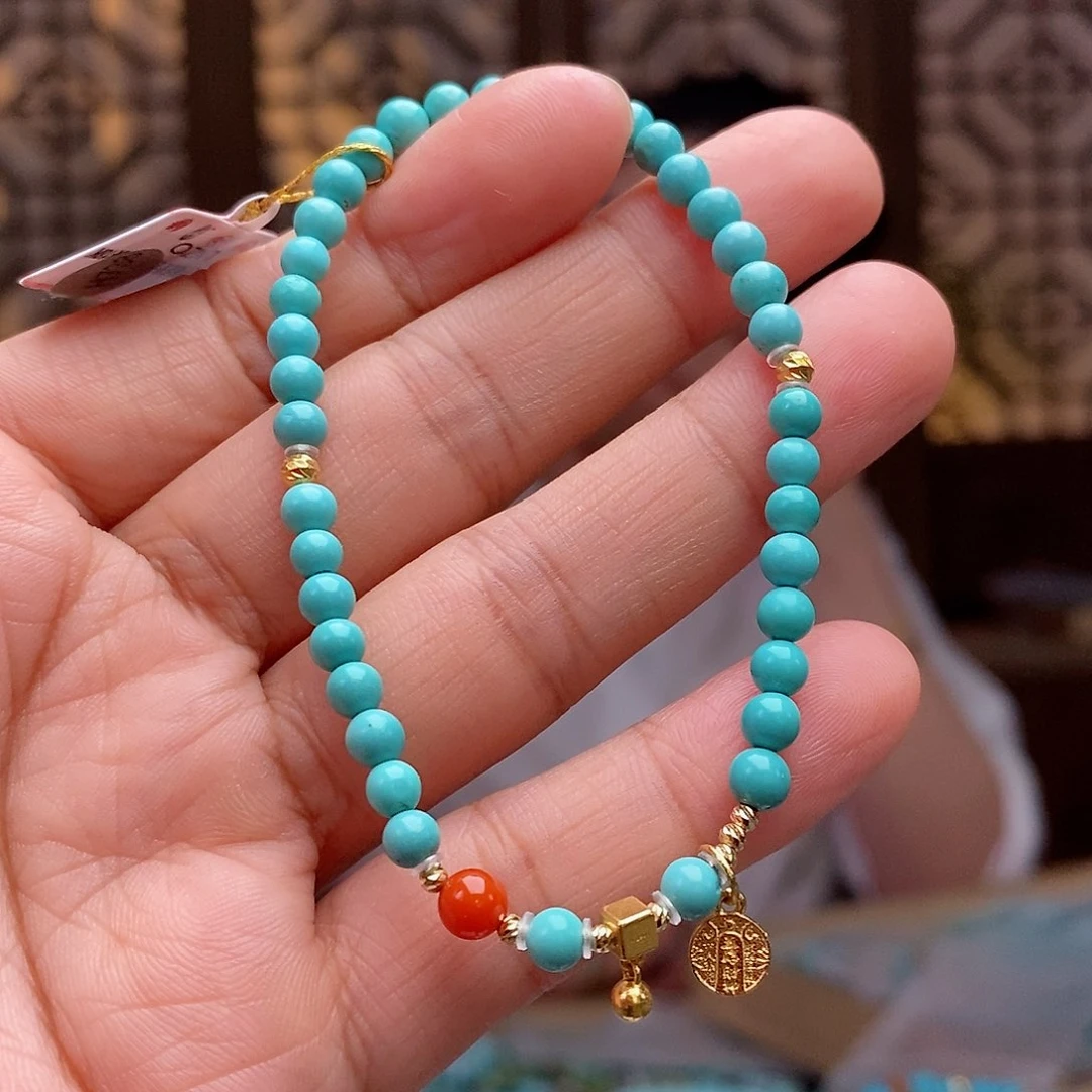 18K金镶嵌绿松石珠宝奇石