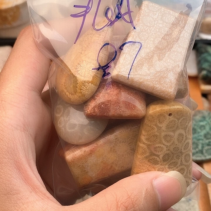 硅化玉颈饰未镶嵌北*