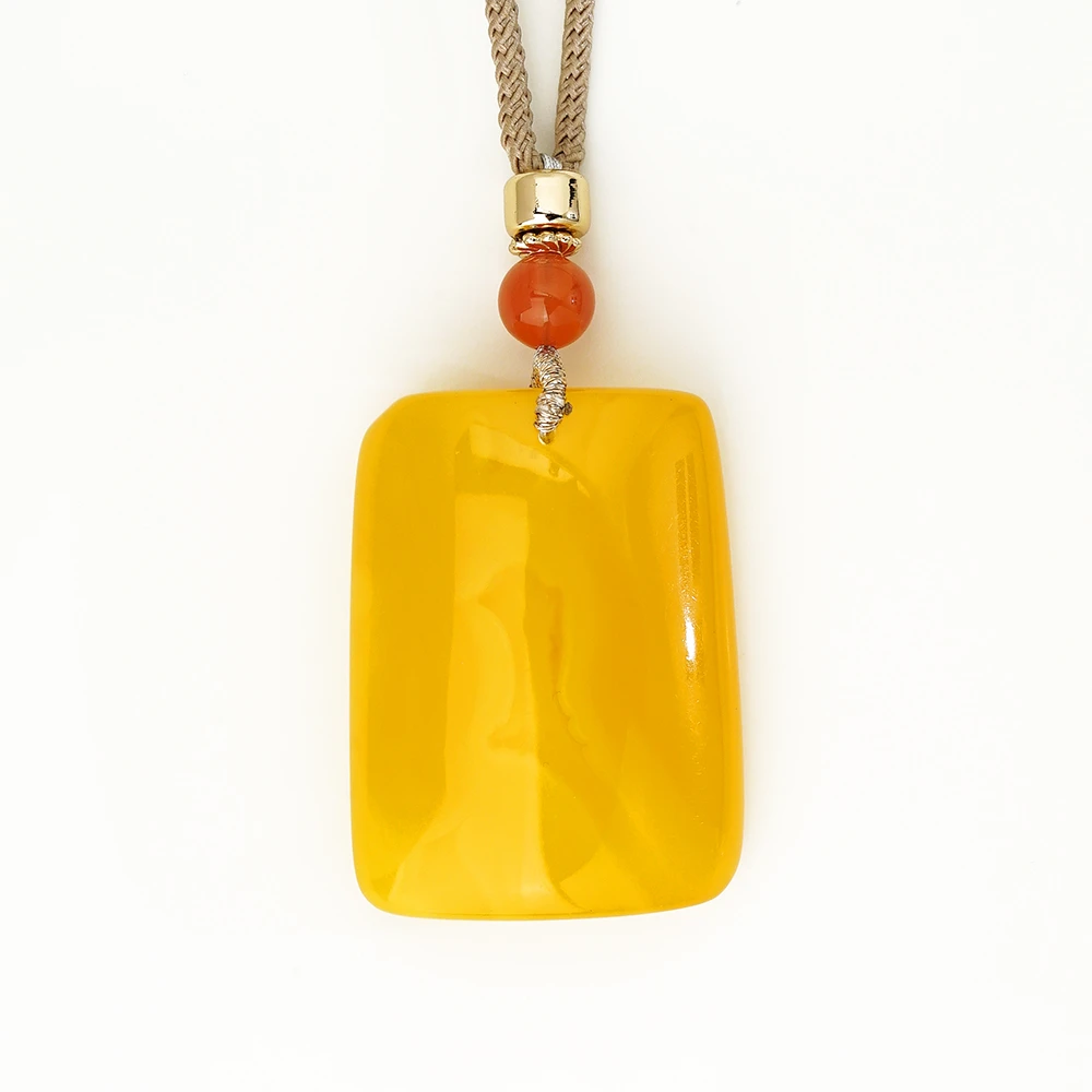 孤品蜜蜡方牌挂件44665