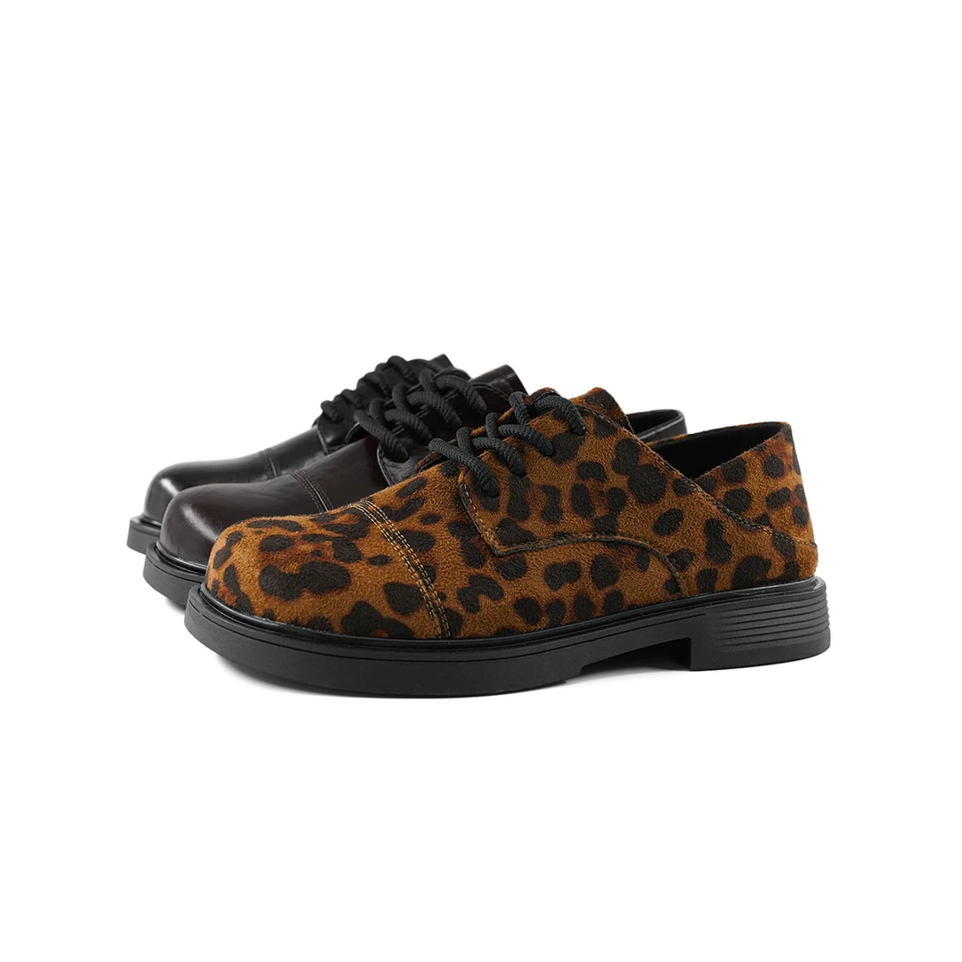 A79杜米亚英伦风厚底休闲圆头系带乐福鞋D786709-1