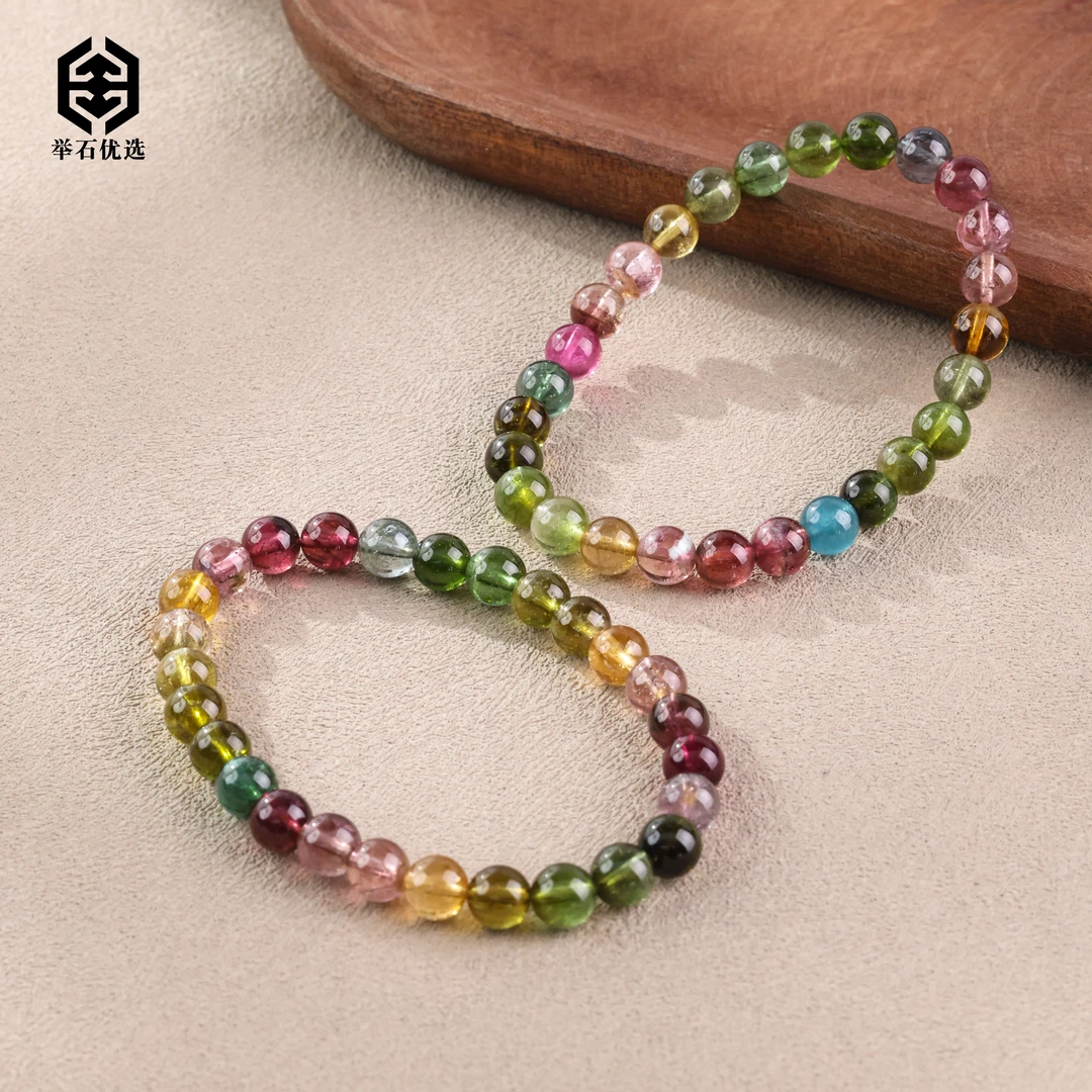 【举石优选】S0513-H9-98碧玺手串（一件/多样性发/约6mm+）v
