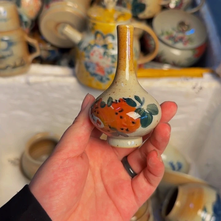 落***尘瓷片景德镇陶瓷手工手绘