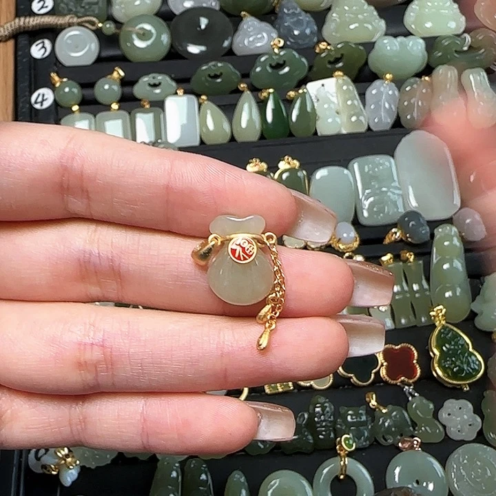 和田玉银S925镶嵌颈饰