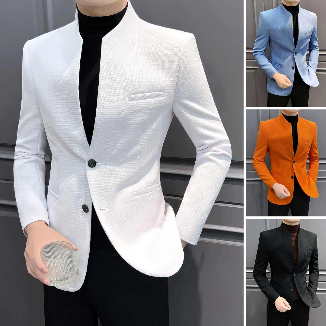 休闲西装外套男爆款2025新款英伦雅痞风格男装轻奢高级感男士西服