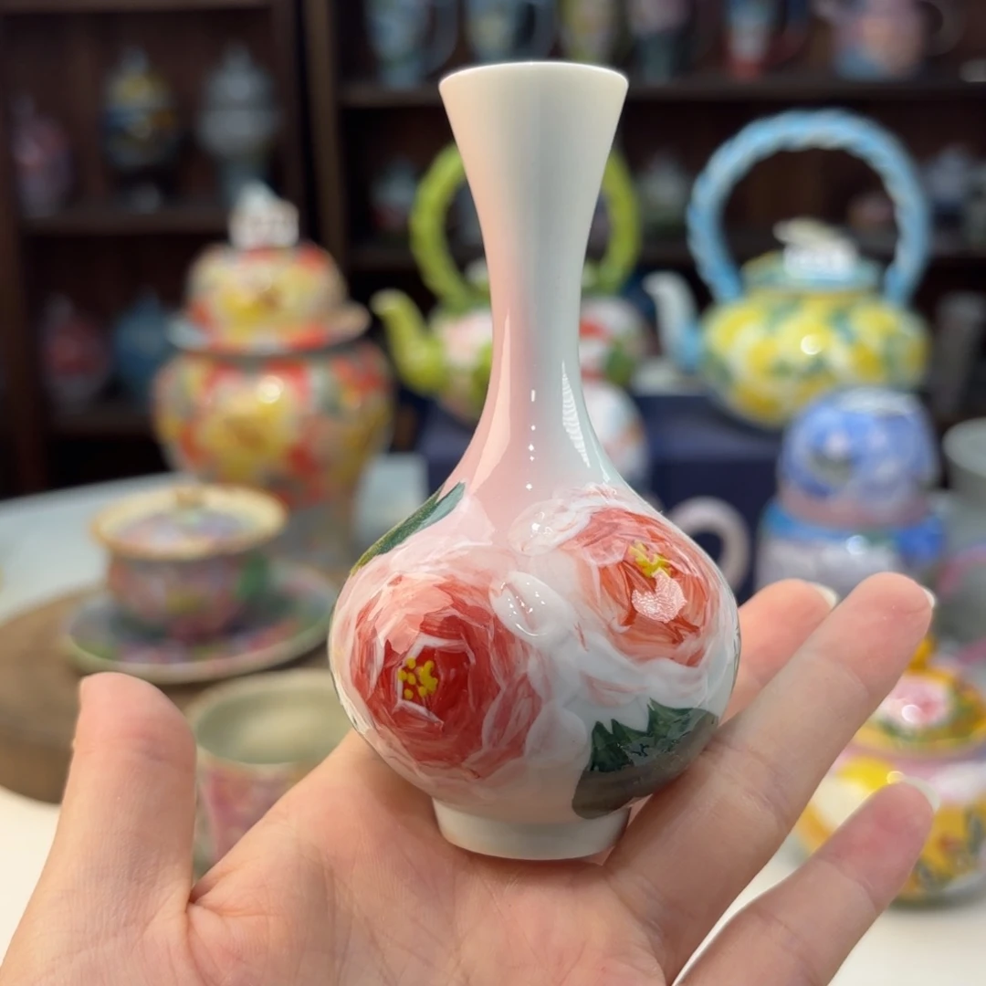 瓷片景德镇手绘高温釉下彩陶瓷茶具