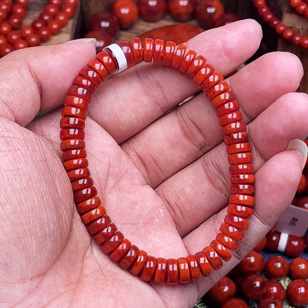 南红玛瑙未镶嵌南红瓦西卡8火焰药片