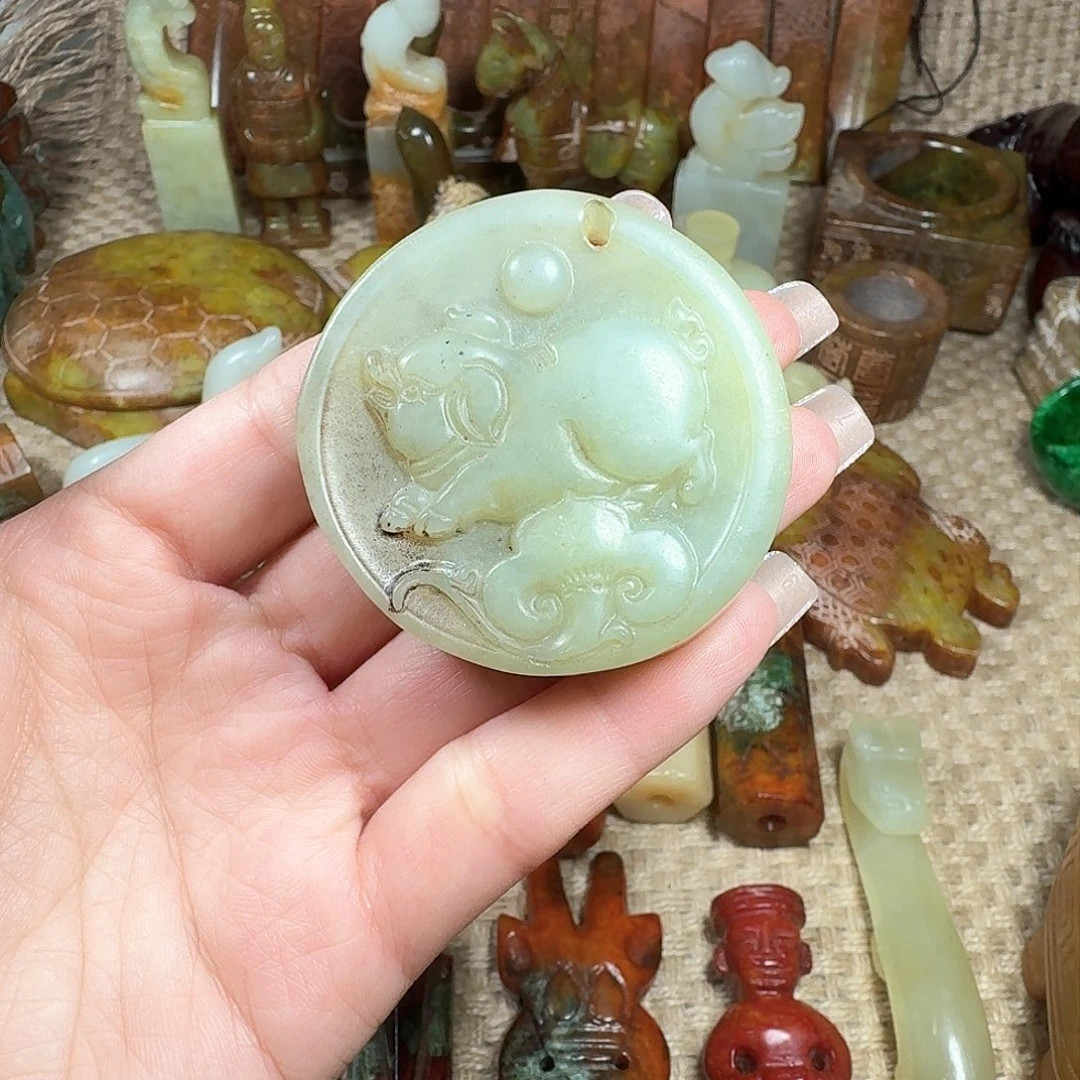 白玉菩提吊坠挂件