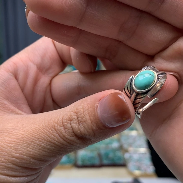 绿松石银S925镶嵌配饰