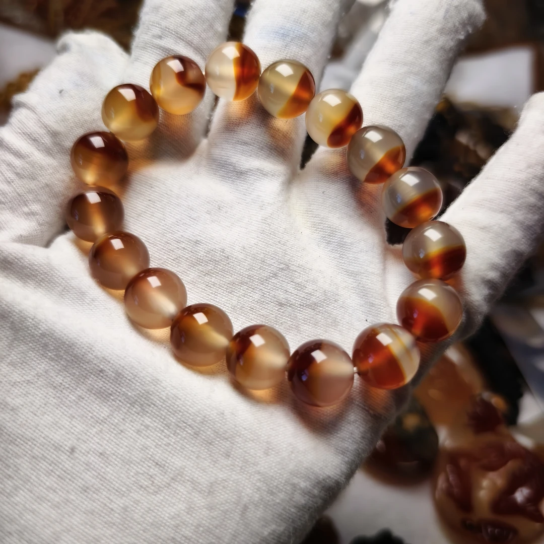 354号北红天然玛瑙手串