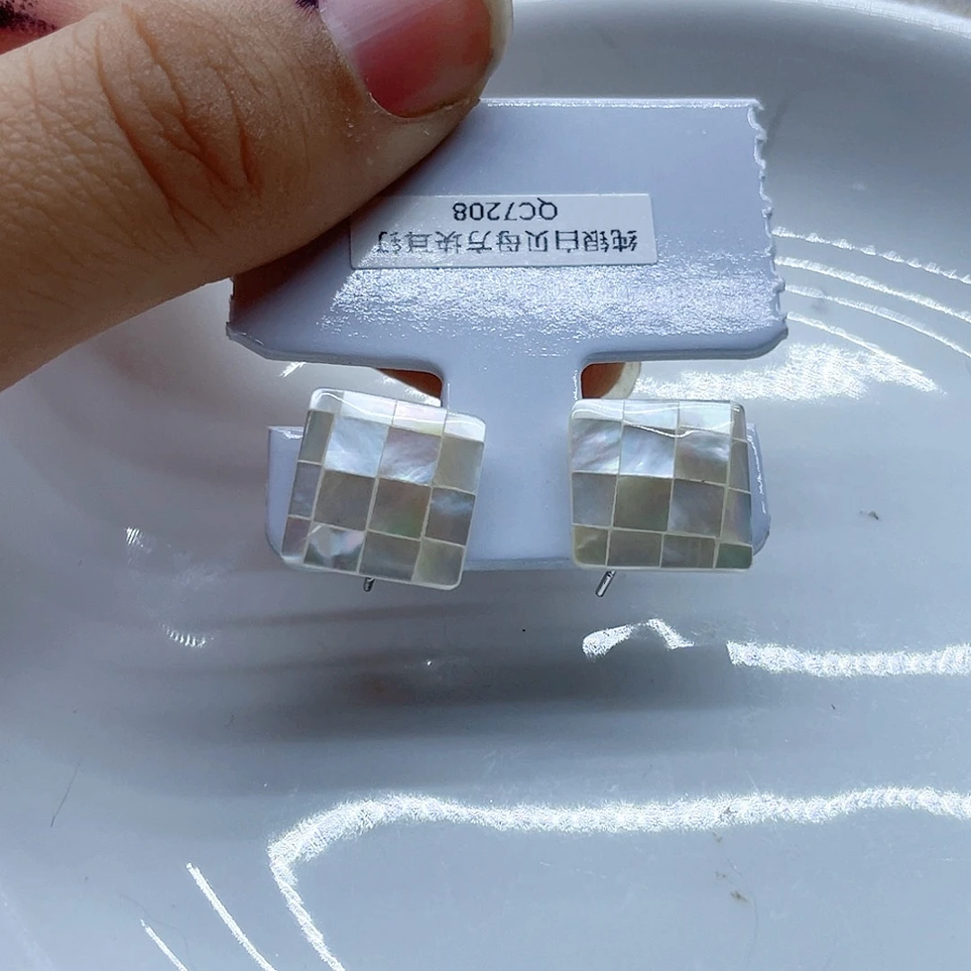 银S925镶嵌耳饰淡水珍珠