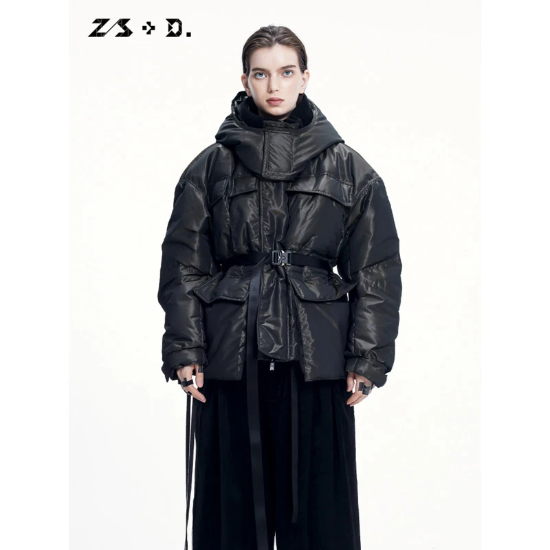 ZS+D羽绒服女设计师品牌短款加厚高端外套冬装691A863Z