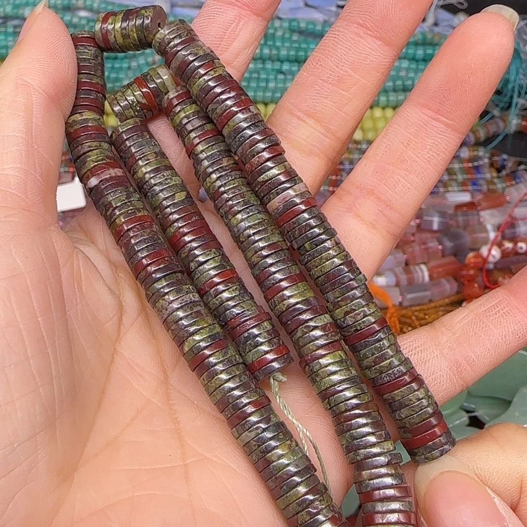 玛瑙/玉髓合金珠宝半成品花绿宝8mm一条