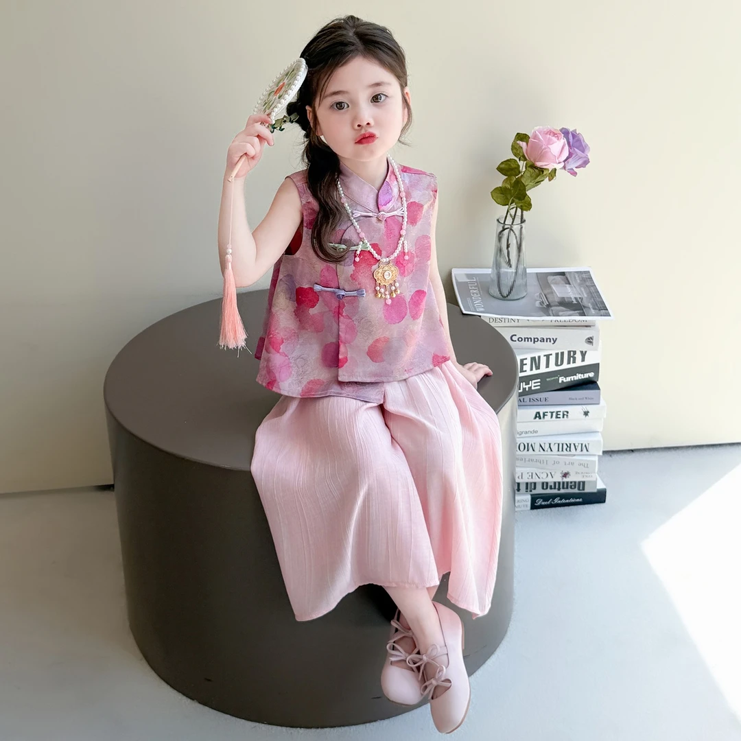 黎吧拉女童夏装套装两件套2025新款儿童套装夏装童装儿童服装洋气