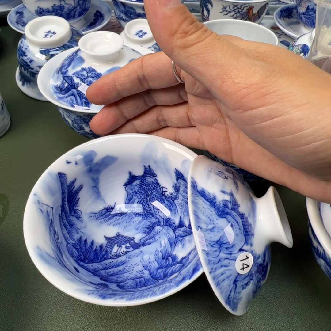 陶瓷景德镇纯手工纯手绘茶具木木14