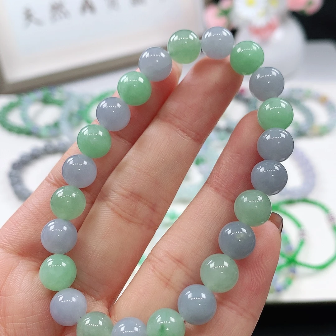 翡翠未镶嵌手链8.5mm