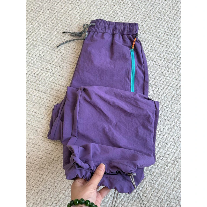 美式褶皱伞兵工装裤男女款夏季防水透气冲锋裤户外徒步登山休闲裤