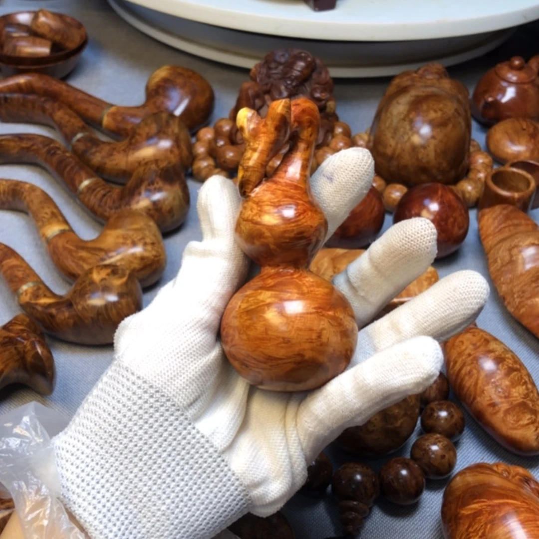 【闪购商品】木麻梨疙瘩火琉璃手把件