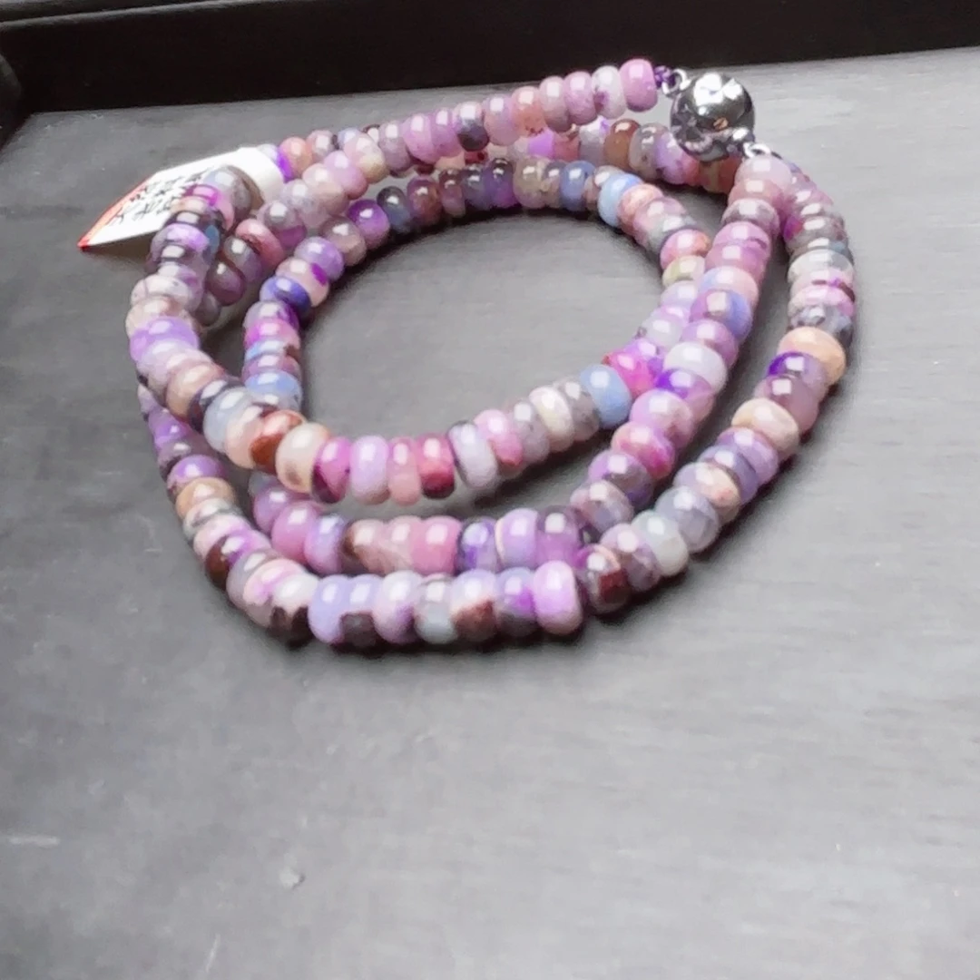 苏纪石（舒俱来）未镶嵌猪油冻冰飘糖果项链