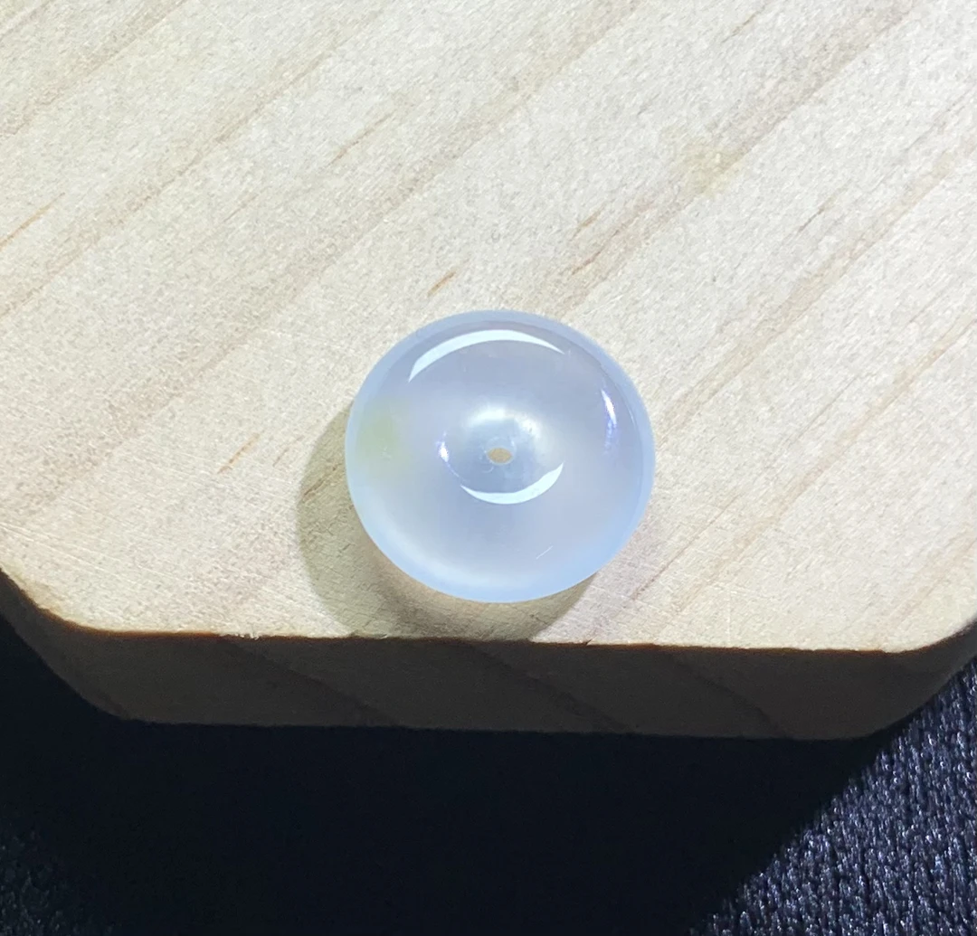 高冰起胶感小平安扣飘黄翡天然缅甸翡翠A货手绳手链脚绳裸石