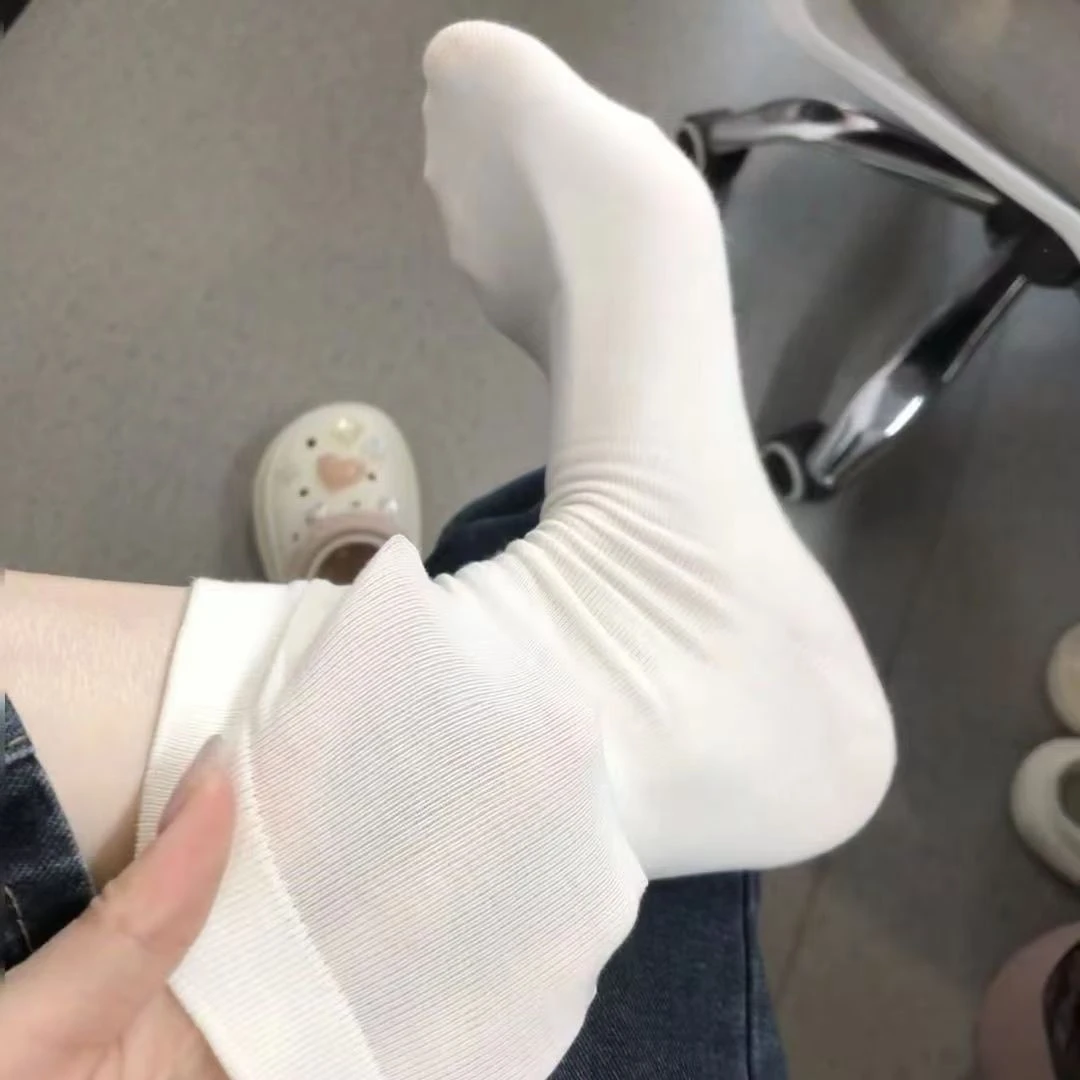 【发10双】常规款纯色防臭中筒冬季中筒袜休闲风无骨袜