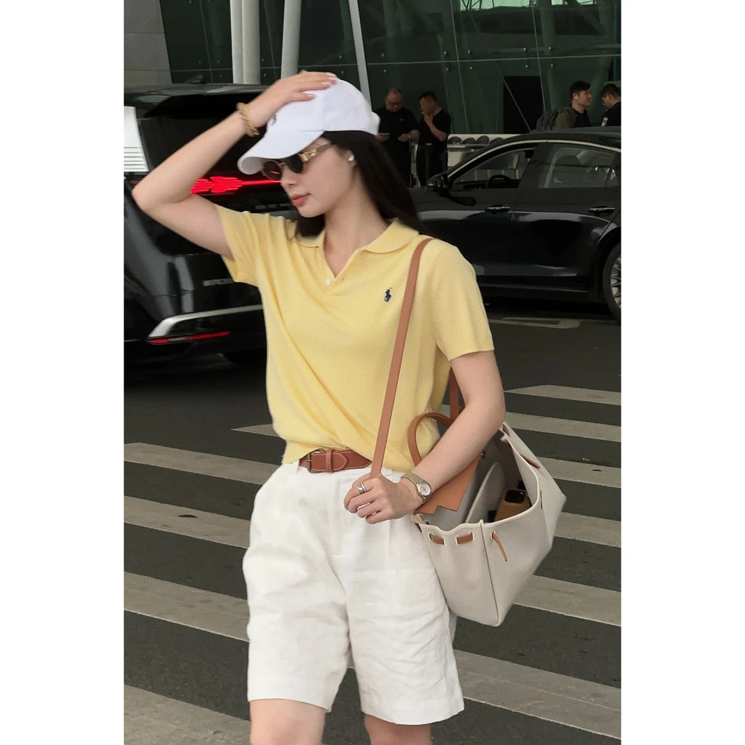 Yihouse【漫步街头】减龄休闲女款短袖T恤简约纯色上衣Y8374