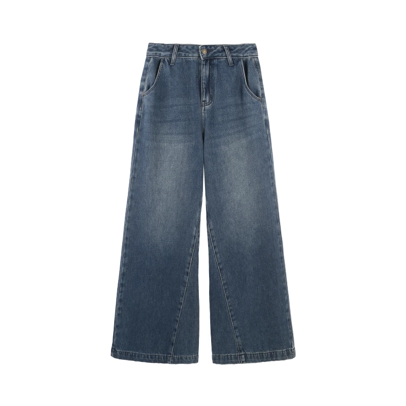 【李不了】怀旧街区2025春季新款时尚百搭复古牛仔裤HBZC641233