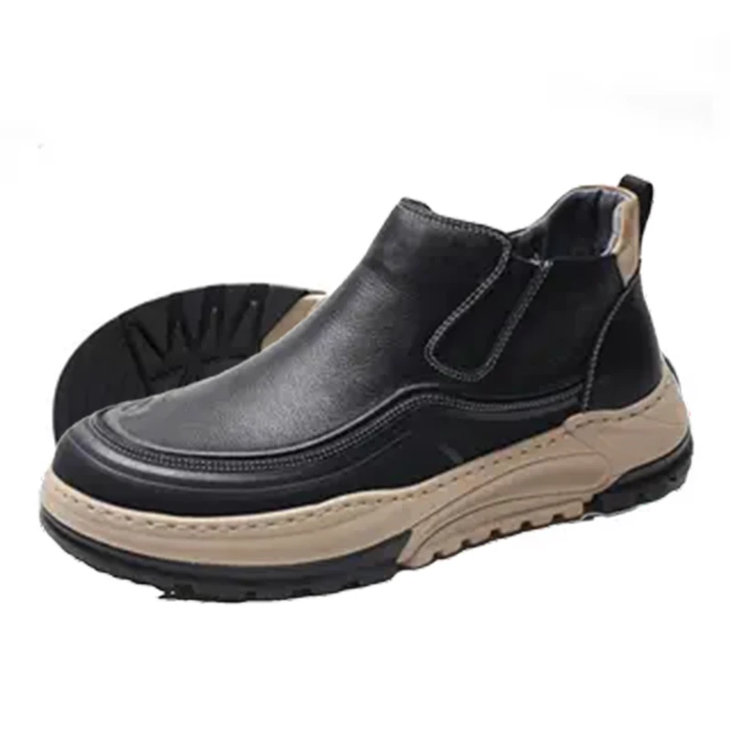 真皮小中帮加棉款冬季保暖男鞋牛皮23069