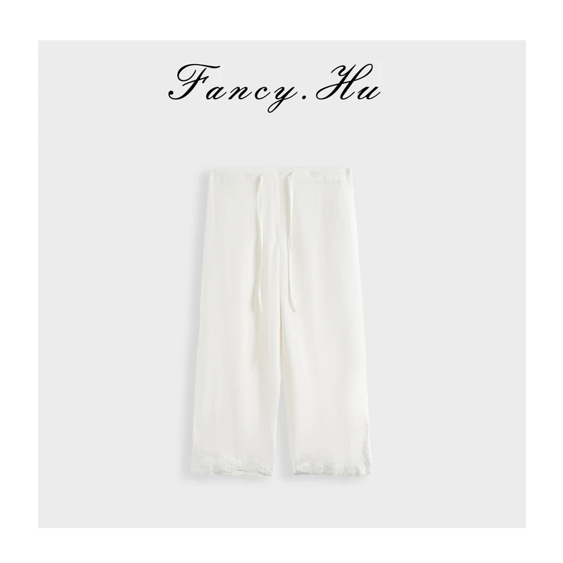【Fancy.Hu】100苎麻蕾丝度假简约休闲系列套装FG2606162
