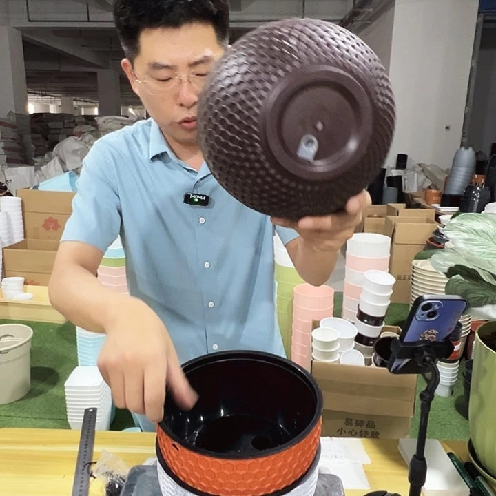 吊篮口21高13混色带链3只