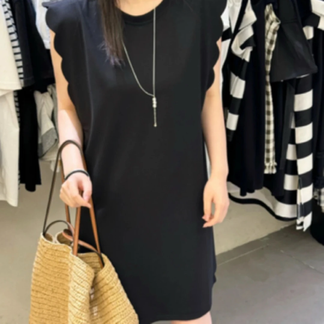 JIAJIA-139夏装孕妇飞飞袖中长款大码纯色连衣裙时尚洋气显瘦