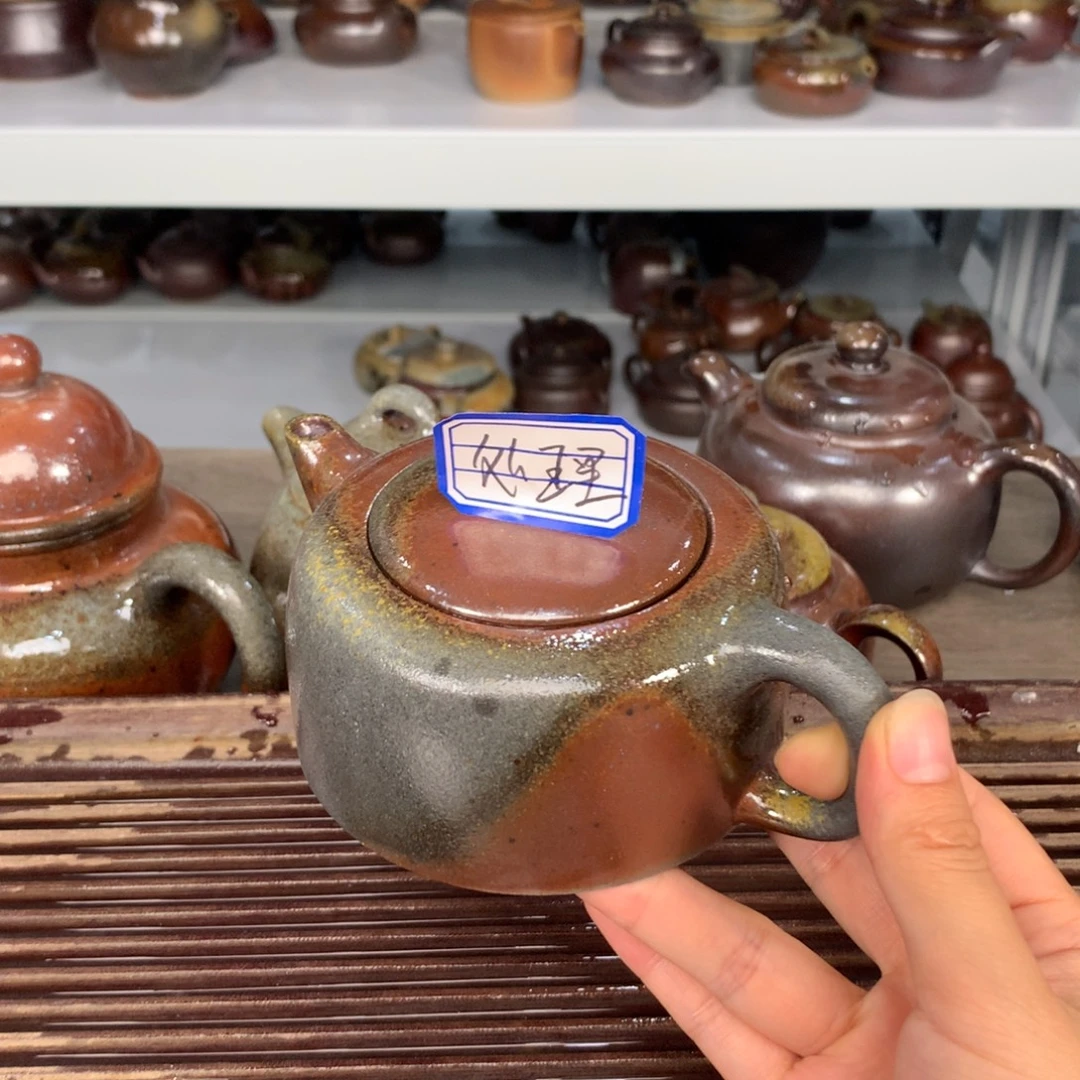 茶壶紫砂纯自然柴烧