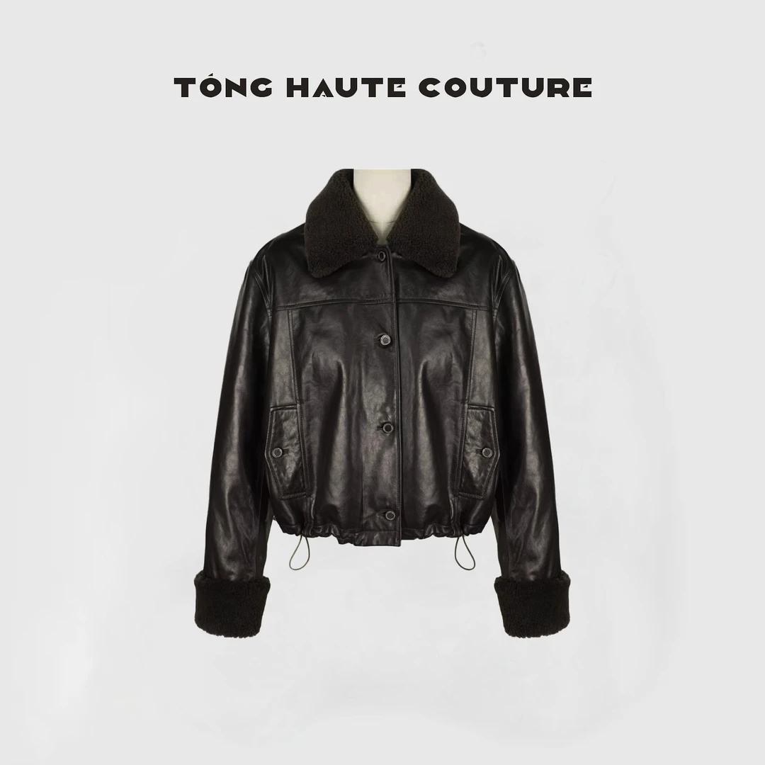 【若黎】冬季新国标90白鹅绒+绵羊皮时尚高级感羽绒服 YW550