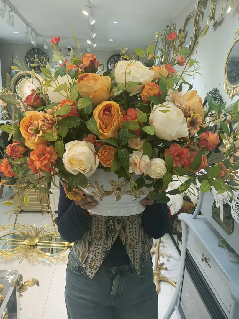 云南鲜花基地直发橙色芭比多头玫瑰适合插花的鲜花