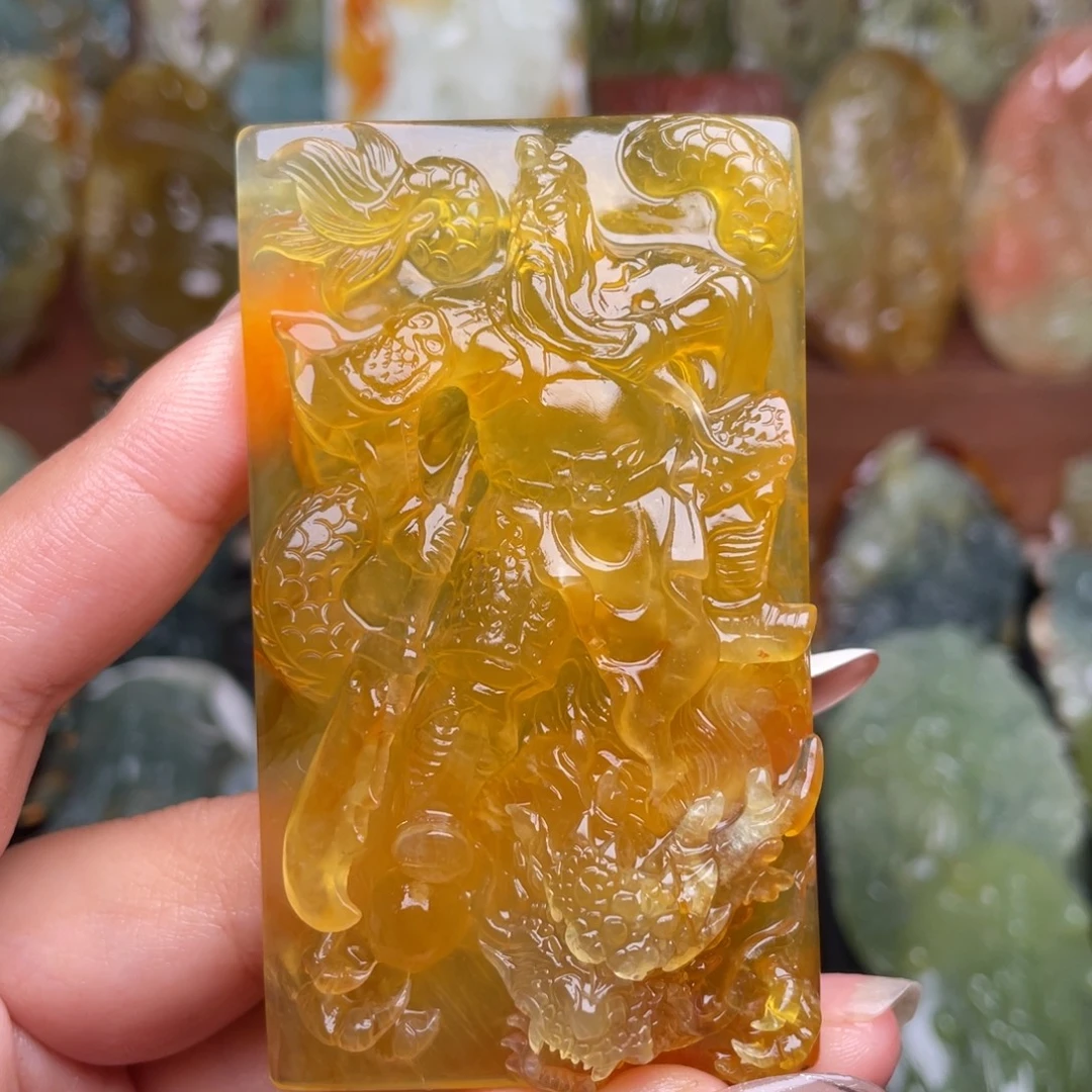 龙***空蛇纹石玉未镶嵌颈饰