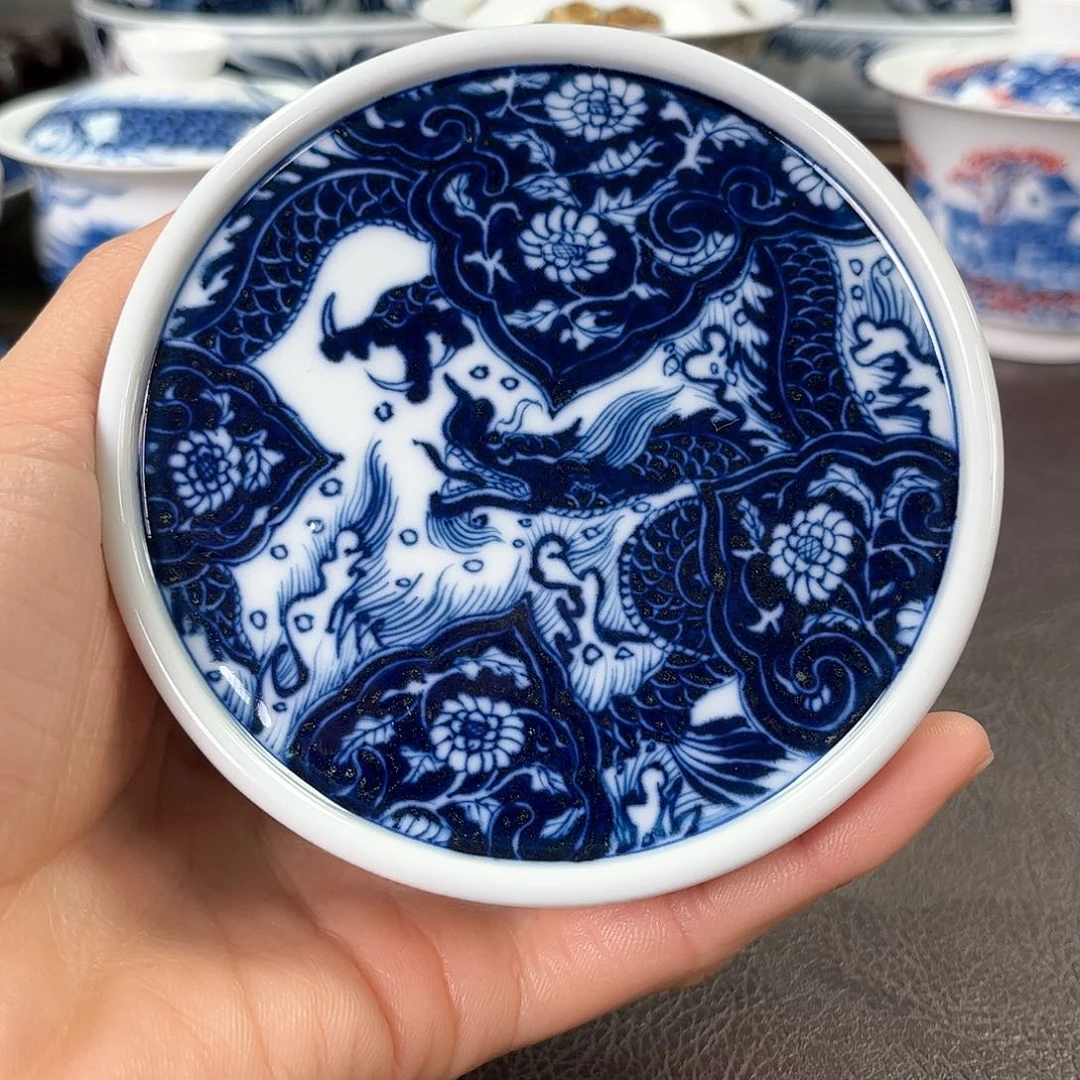 杯手绘高温瓷器瑕疵