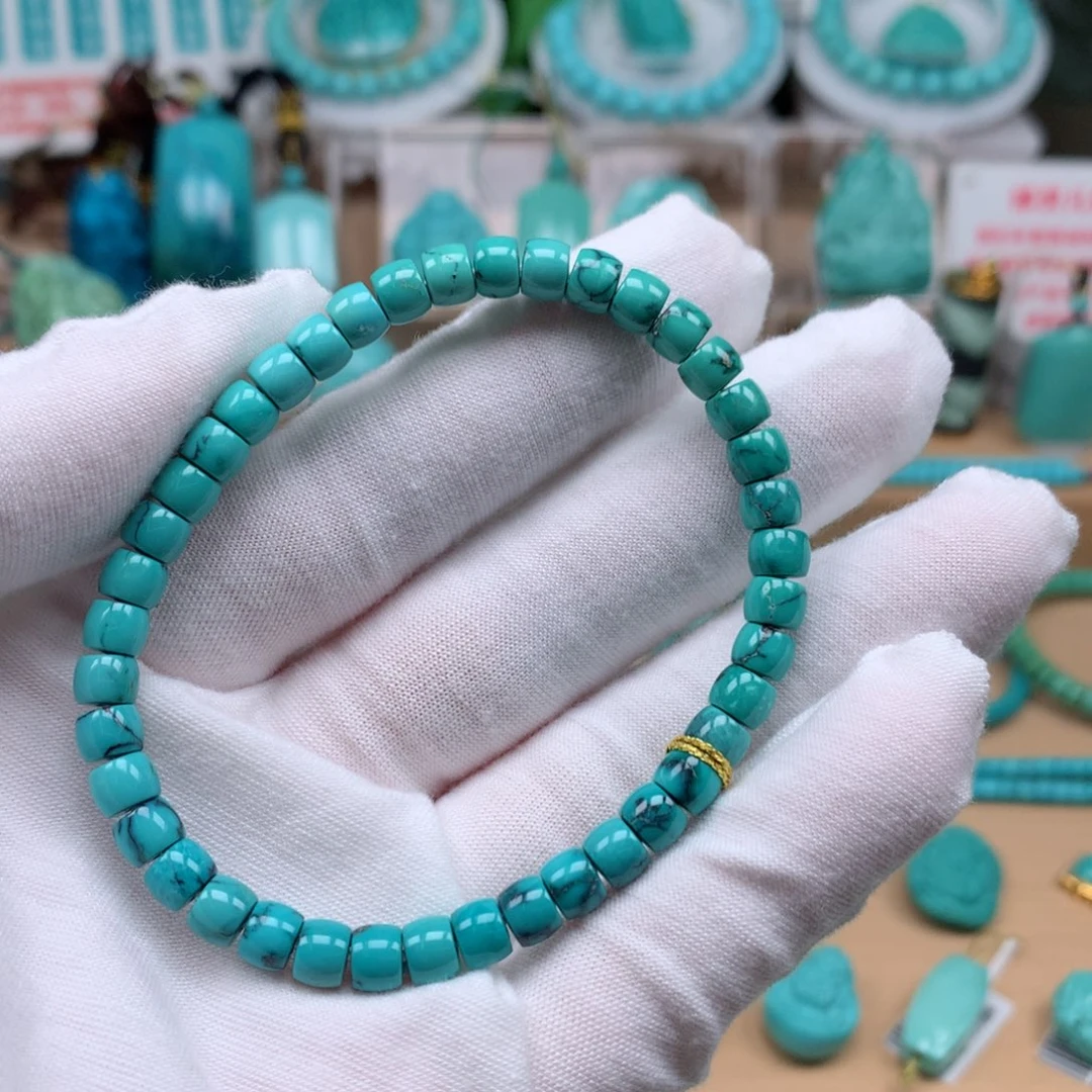 未镶嵌绿松石珠宝奇石5.6mm