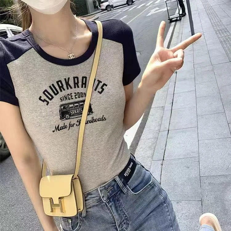 600-799号修身版型显瘦款新款女装辣妹T恤