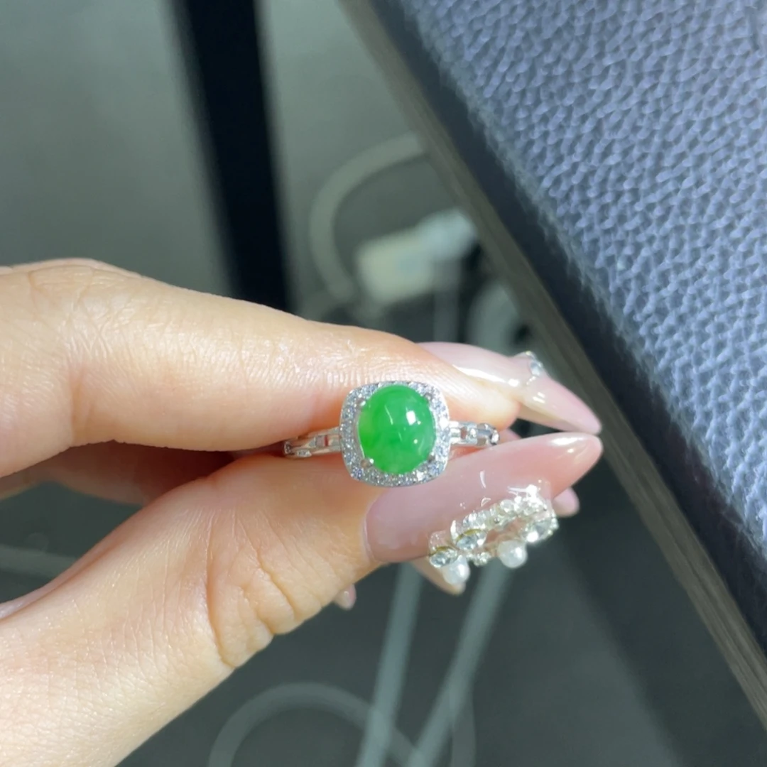 翡翠银S925镶嵌吊坠(不含链)