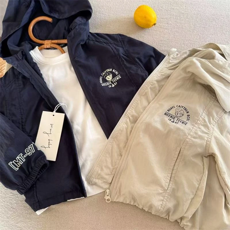 儿童防晒衣2025夏季新品男女童连帽小熊防晒衣宝宝百搭外套70578