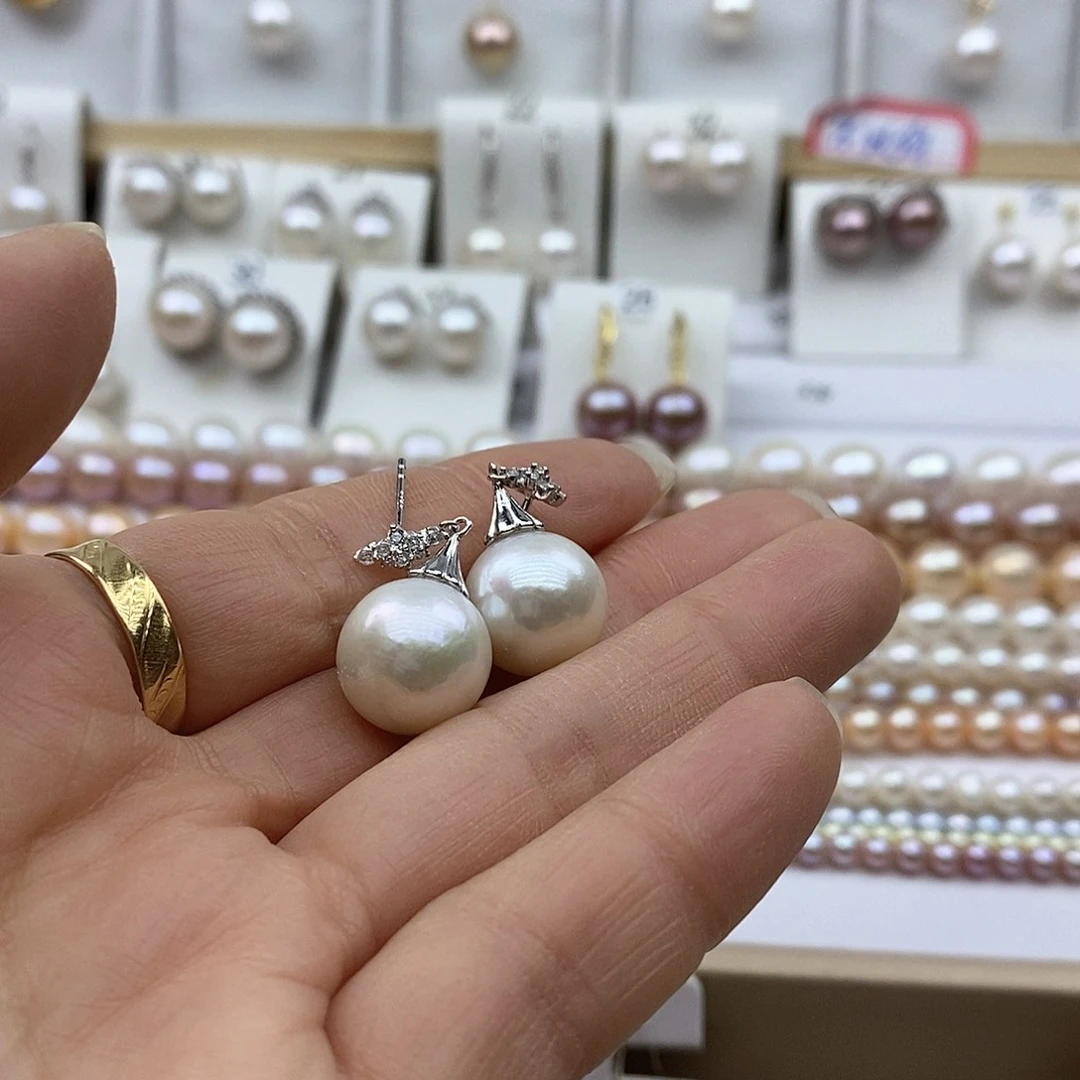 淡水珍珠吊坠(赠链)银S925镶嵌有**甜