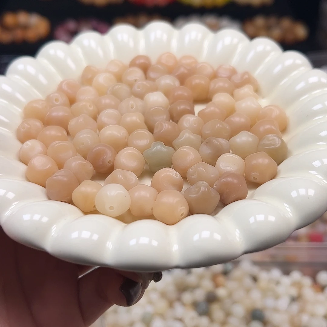 菩提根/象牙果手串微瑕马卡龙星星40颗