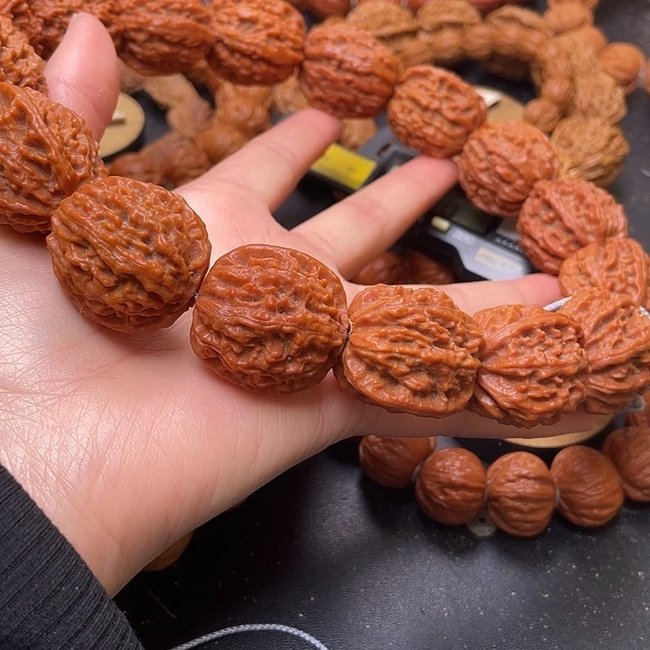 把件文玩核桃粗筋火焰纹