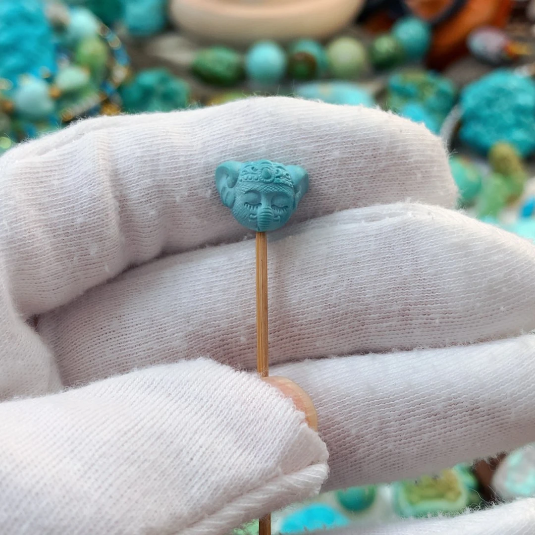 未镶嵌绿松石珠宝半成品