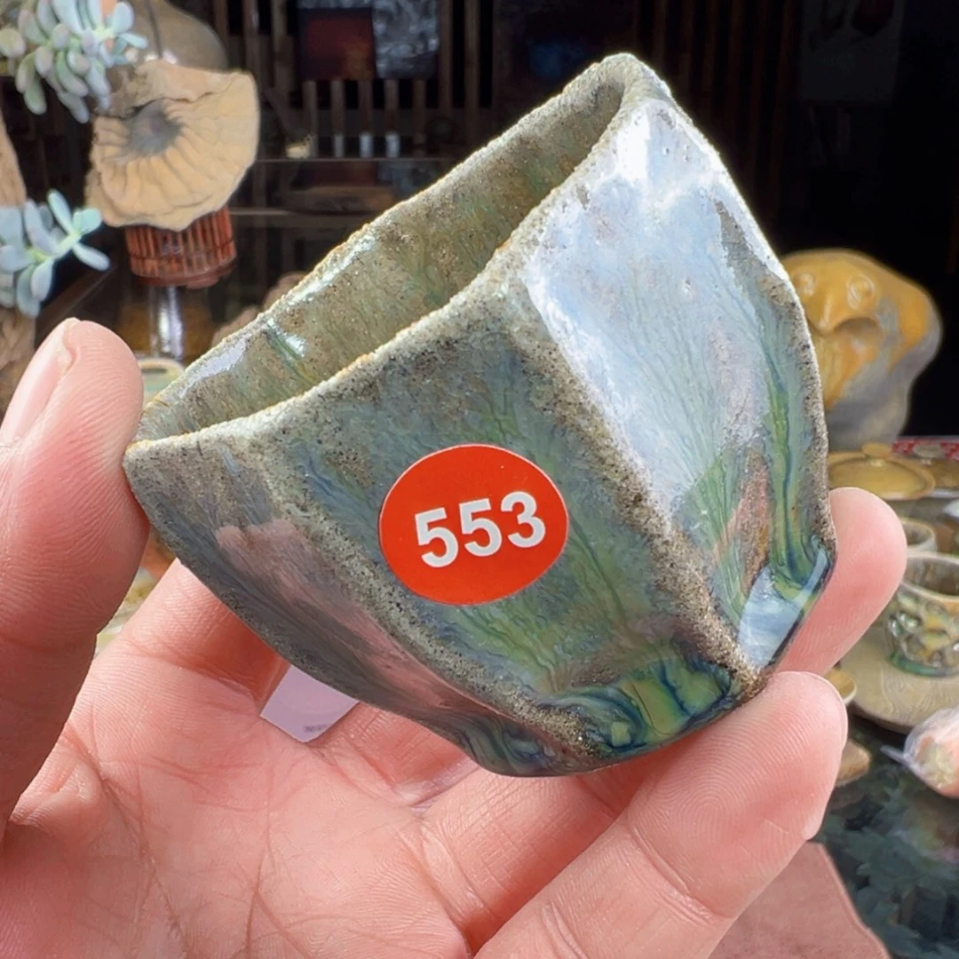 杯B****g553号杨老师手捏柴烧杯八方来财