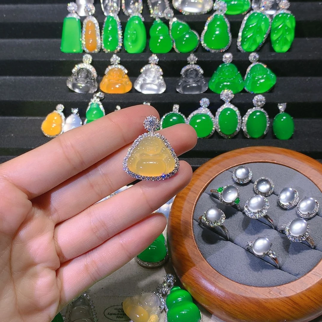 玛瑙/玉髓银S925镶嵌颈饰