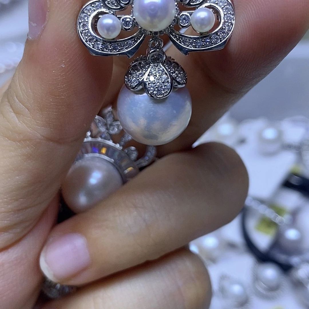 未镶嵌淡水珍珠吊坠或者耳钉手链