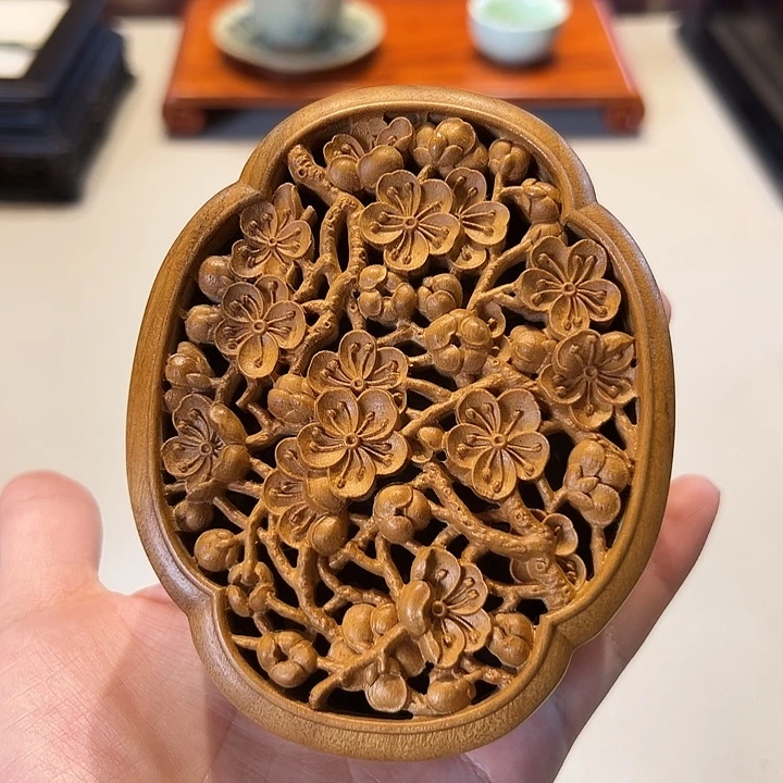 金丝楠金丝楠木香盒一个